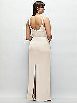 Alt View 3 Thumbnail - Oat Corset Midriff Crepe Column Maxi Dress