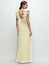 Alt View 2 Thumbnail - Butter Yellow Dramatic Ruffle Edge Strap Chiffon Maxi Dress