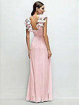 Alt View 2 Thumbnail - Ballet Pink Dramatic Ruffle Edge Strap Chiffon Maxi Dress