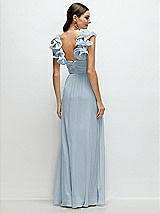 Alt View 2 Thumbnail - Mist Dramatic Ruffle Edge Strap Chiffon Maxi Dress