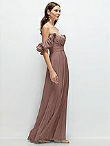 Rear View Thumbnail - Sienna Dramatic Ruffle Edge Strap Chiffon Maxi Dress
