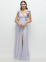 Alt View 1 Thumbnail - Silver Dove Dramatic Ruffle Edge Strap Chiffon Maxi Dress