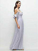 Rear View Thumbnail - Silver Dove Dramatic Ruffle Edge Strap Chiffon Maxi Dress