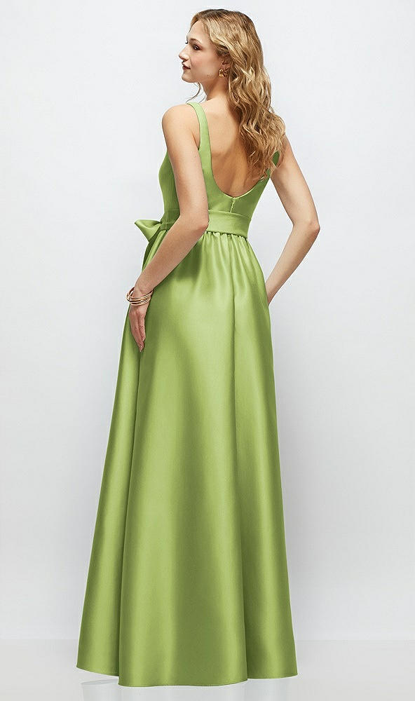 Back View - Mojito Scoop-Neck Tank Bodice Maxi Dress with Full Skirt
