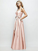 Front View Thumbnail - Blush Scoop-Neck Tank Bodice Maxi Dress with Full Skirt