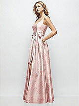 Front View Thumbnail - Bow And Blossom Print Floral Scoop-Neck Tank Bodice Maxi Dress with Full Skirt