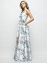 Front View Thumbnail - Cottage Rose Larkspur Floral Scoop-Neck Tank Bodice Maxi Dress with Full Skirt