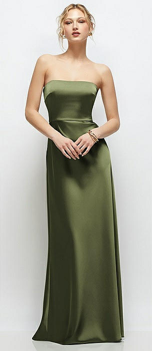 green emerald velvet dress Petal and Pup Women's Kara Strapless Maxi Dress