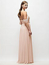 Rear View Thumbnail - Cameo Off-the-Shoulder Basque Corset Chiffon Maxi Dress
