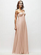 Front View Thumbnail - Cameo Empire Waist Chiffon Halter Maxi Dress with Convertible Spaghetti Straps