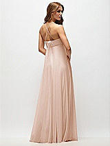 Side View Thumbnail - Cameo Empire Waist Chiffon Halter Maxi Dress with Convertible Spaghetti Straps