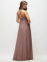 Side View Thumbnail - Sienna Empire Waist Chiffon Halter Maxi Dress with Convertible Spaghetti Straps