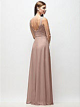 Rear View Thumbnail - Neu Nude Scoop Neck Tank Strap Chiffon Maxi Dress