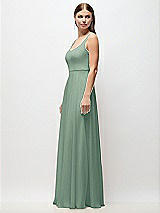 Side View Thumbnail - Seagrass Scoop Neck Tank Strap Chiffon Maxi Dress