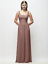 Front View Thumbnail - Sienna Scoop Neck Tank Strap Chiffon Maxi Dress