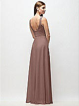 Rear View Thumbnail - Sienna Scoop Neck Tank Strap Chiffon Maxi Dress