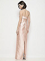 Rear View Thumbnail - Cameo Strapless Cuff Neck Satin Maxi Dress with Column Skirt