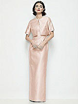 Alt View 1 Thumbnail - Cameo Jewel Neck Cropped Satin Jacket