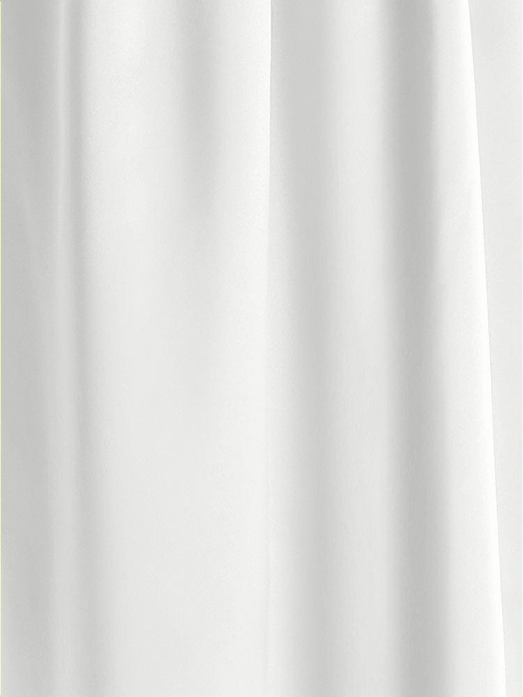 Front View - White Matte Satin Fabric by the Yard