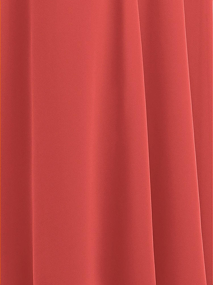 Front View - Perfect Coral Sheer Crepe Fabric by the Yard