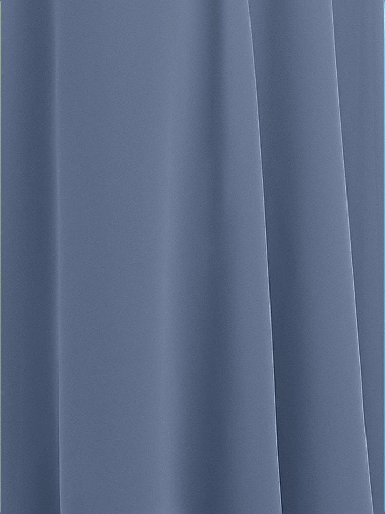 Front View - Larkspur Blue Sheer Crepe Fabric by the Yard