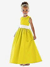 Front View Thumbnail - Citrus & Ivory Flower Girl Dress FL4021