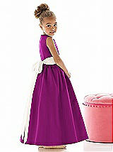 Rear View Thumbnail - Persian Plum & Ivory Flower Girl Dress FL4021
