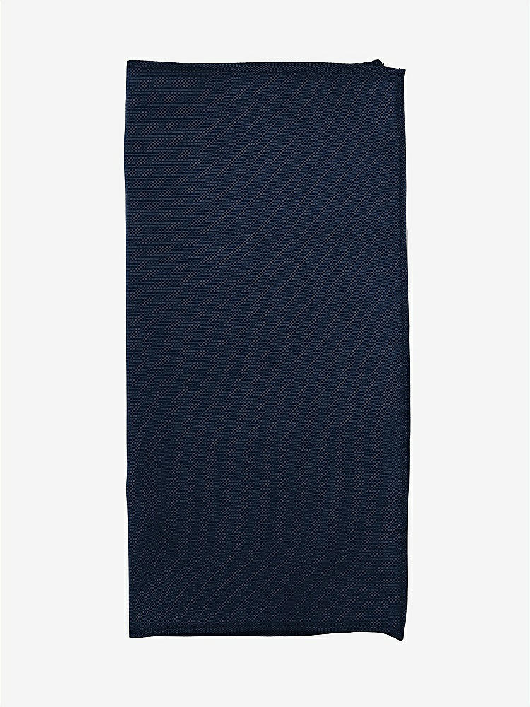 Front View - Midnight Navy Peau de Soie Pocket Squares by After Six