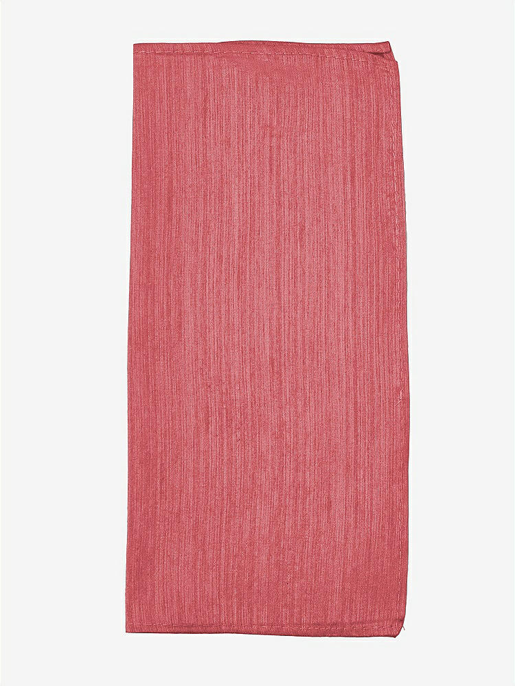 Front View - Candy Coral Dupioni Pocket Squares by After Six