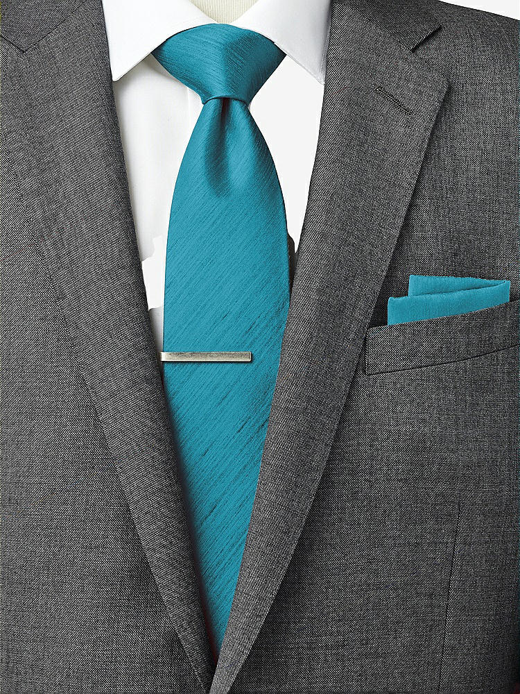 Back View - Fusion Dupioni Pocket Squares by After Six