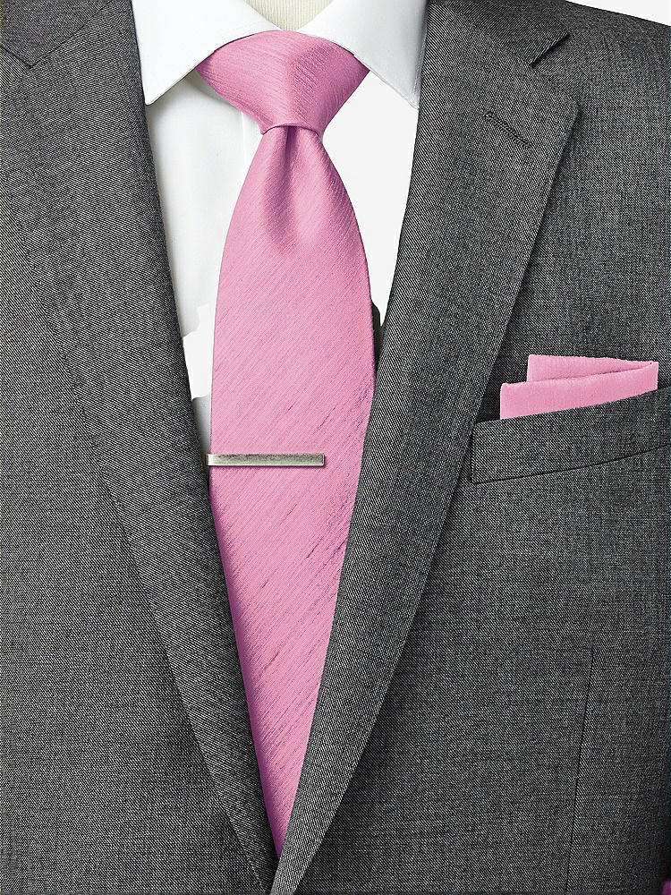 Back View - Begonia Dupioni Pocket Squares by After Six