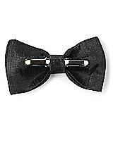 Rear View Thumbnail - Black Dupioni Boy's Clip Bow Tie by After Six