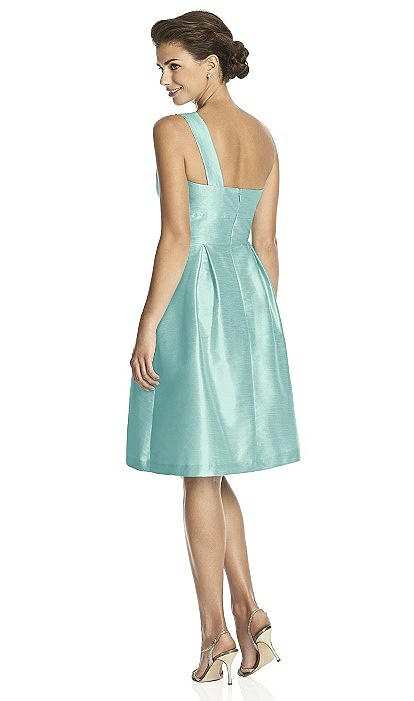 green emerald velvet dress Alfred Sung Dupioni Cocktail Dress Bow Accents Sleeveless in Silver 0 main image 0
