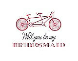 Front View Thumbnail - Nectar & Aubergine Will You Be My Bridesmaid Card - Bike
