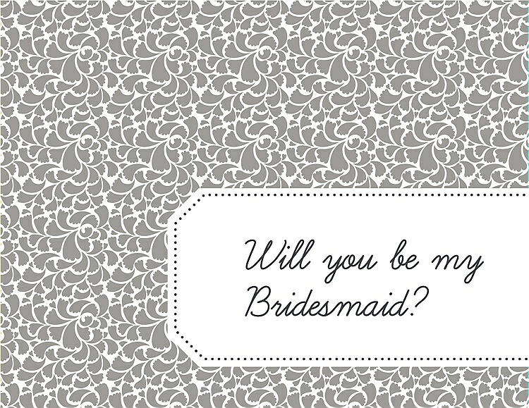 Front View - Cathedral & Ebony Will You Be My Bridesmaid Card - Petal