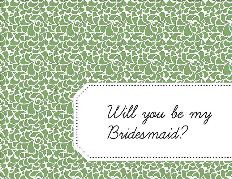Front View - Appletini & Ebony Will You Be My Bridesmaid Card - Petal