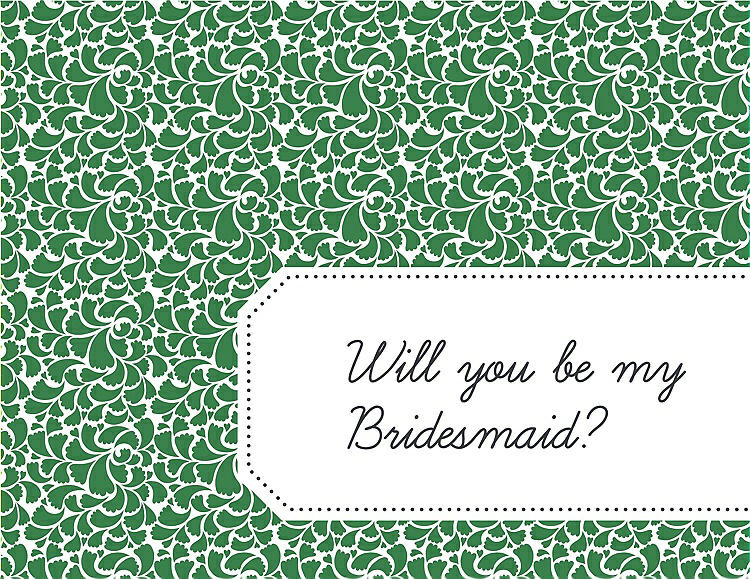 Front View - Ivy & Ebony Will You Be My Bridesmaid Card - Petal