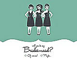 Front View Thumbnail - Meadow & Ebony Will You Be My Bridesmaid Card - Girls Checkbox