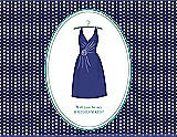 Front View Thumbnail - Electric Blue & Pantone Turquoise Will You Be My Bridesmaid Card - Dress