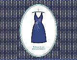Front View Thumbnail - Sailor & Pantone Turquoise Will You Be My Bridesmaid Card - Dress