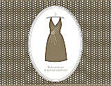 Front View Thumbnail - Antique Gold & Oyster Will You Be My Maid of Honor Card - Dress