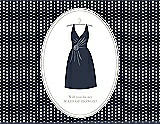Front View Thumbnail - Midnight Navy & Oyster Will You Be My Maid of Honor Card - Dress