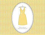 Front View Thumbnail - Sunflower & Oyster Will You Be My Maid of Honor Card - Dress