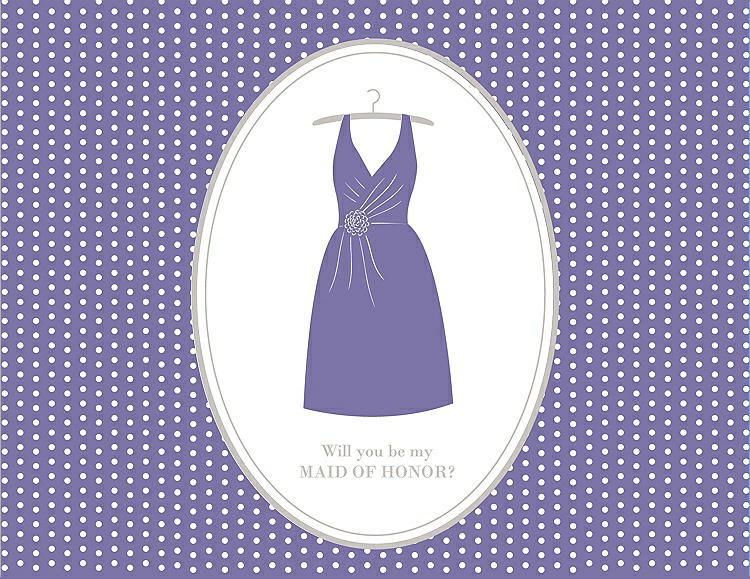 Front View - Tahiti & Oyster Will You Be My Maid of Honor Card - Dress