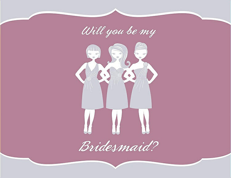 Front View - Dove & Rosebud Will You Be My Bridesmaid Card - Girls