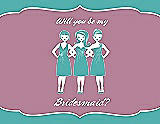 Front View Thumbnail - Capri & Rosebud Will You Be My Bridesmaid Card - Girls