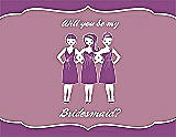 Front View Thumbnail - Dahlia & Rosebud Will You Be My Bridesmaid Card - Girls