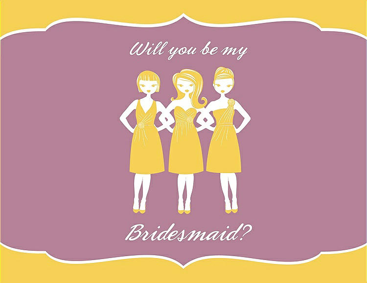 Front View - Daisy & Rosebud Will You Be My Bridesmaid Card - Girls
