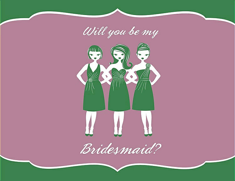 Front View - Ivy & Rosebud Will You Be My Bridesmaid Card - Girls