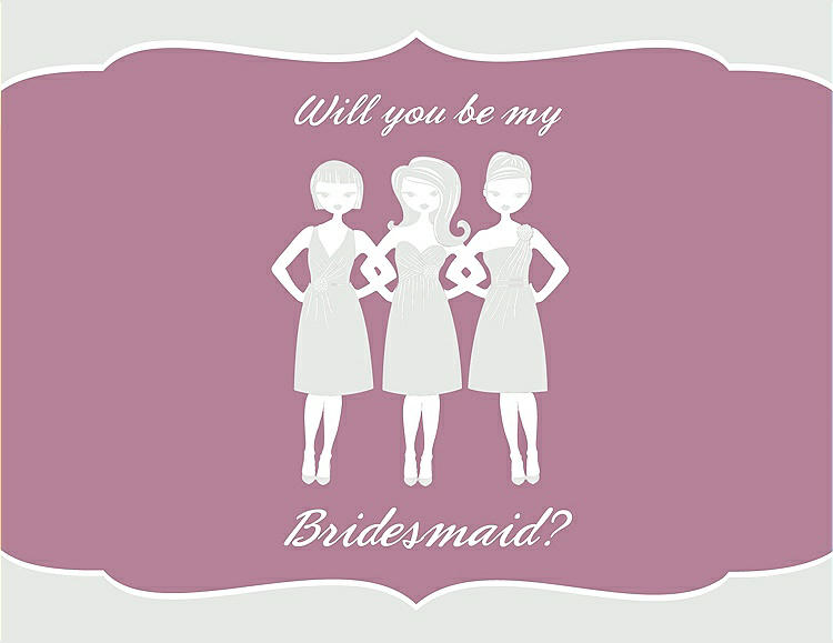 Front View - Starlight & Rosebud Will You Be My Bridesmaid Card - Girls